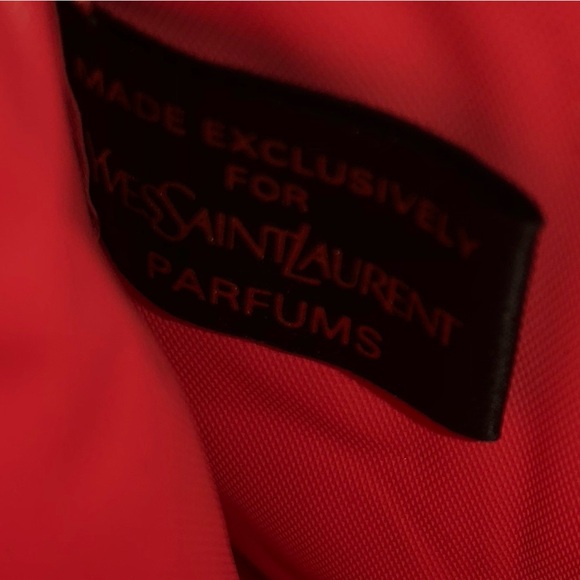 Yves Saint Laurent Parfums Red/Pink Vintage Cosmetic Bag - Picture 10 of 11